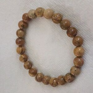 Brown yellow stone stretchy bracelet